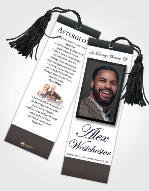 Funeral Bookmark Template Beautiful Radiance