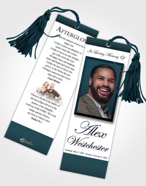 Funeral Bookmark Template Gentle Radiance