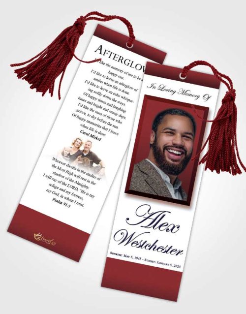 Funeral Bookmark Template Perfect Radiance