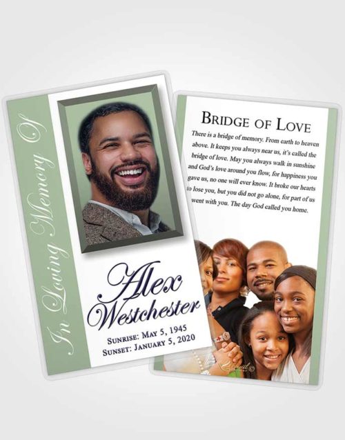 Funeral Prayer Card Template Passionate Radiance