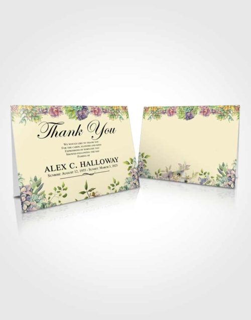 Funeral Thank You Card Template Affectionate Afternoon Succulents
