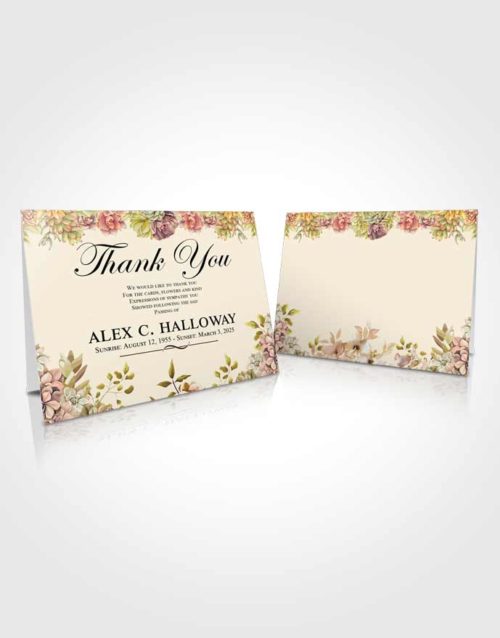 Funeral Thank You Card Template Beautiful Afternoon Succulents