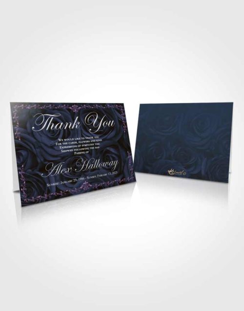 Funeral Thank You Card Template Brilliant Afternoon Royal Rose