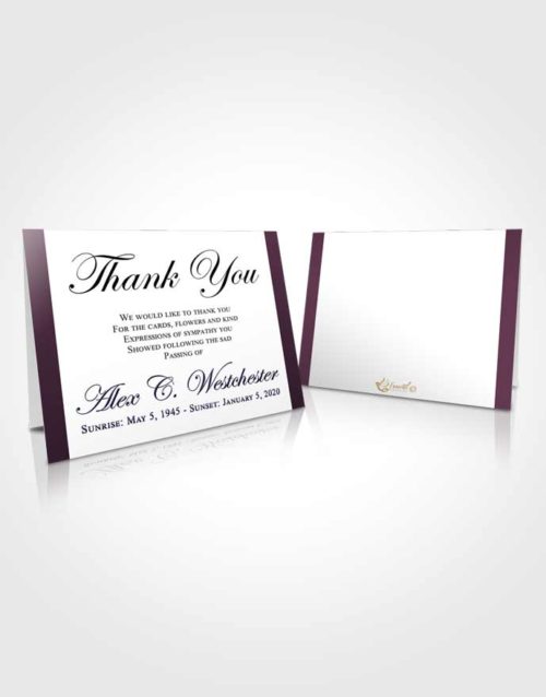Funeral Thank You Card Template Calm Radiance