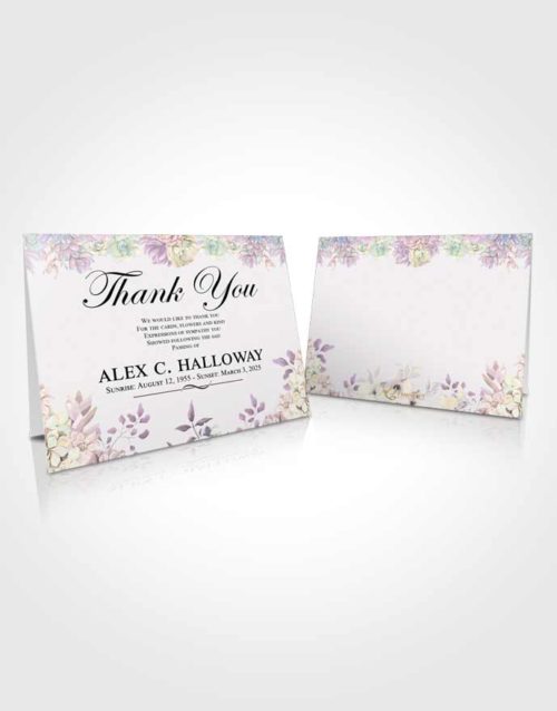 Funeral Thank You Card Template Collected Afternoon Succulents