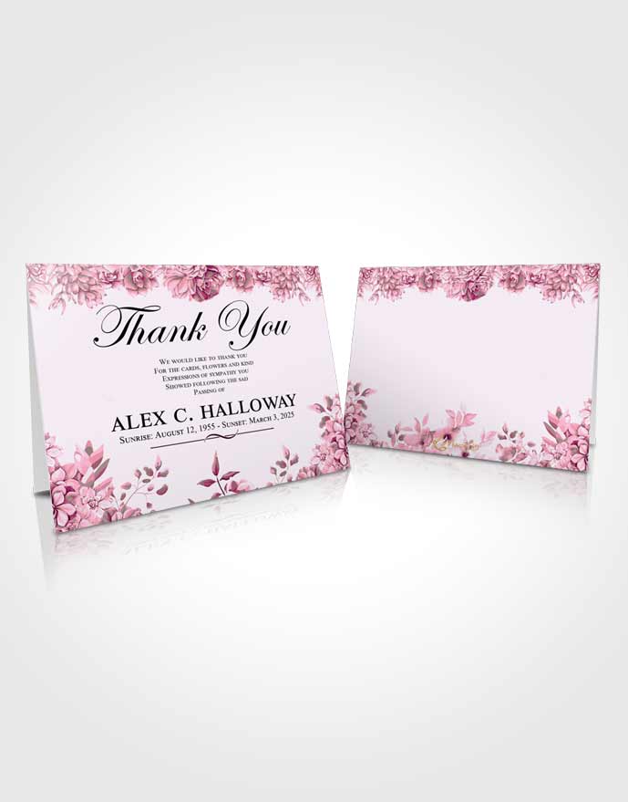 Funeral Thank You Card Template Divine Afternoon Succulents