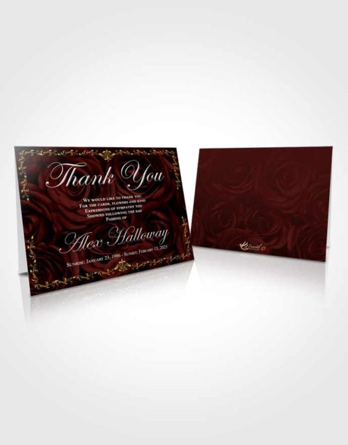 Funeral Thank You Card Template Early Afternoon Royal Rose