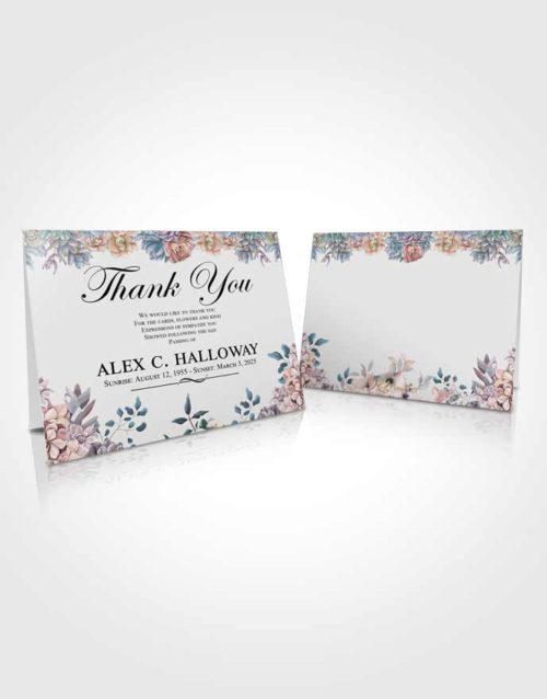 Funeral Thank You Card Template Elegant Afternoon Succulents