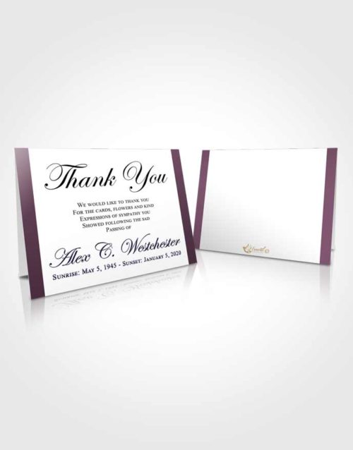 Funeral Thank You Card Template Evening Radiance
