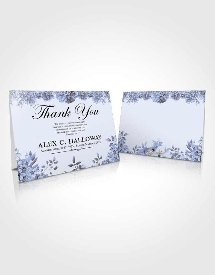 Funeral Thank You Card Template Exclusive Afternoon Succulents