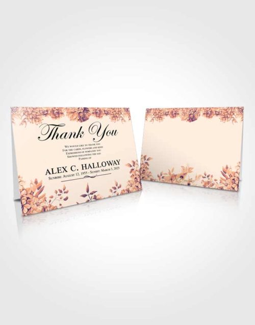 Funeral Thank You Card Template Gentle Afternoon Succulents