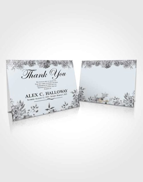 Funeral Thank You Card Template Graceful Afternoon Succulents
