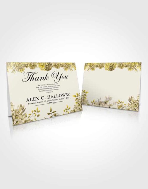 Funeral Thank You Card Template Harmonious Afternoon Succulents