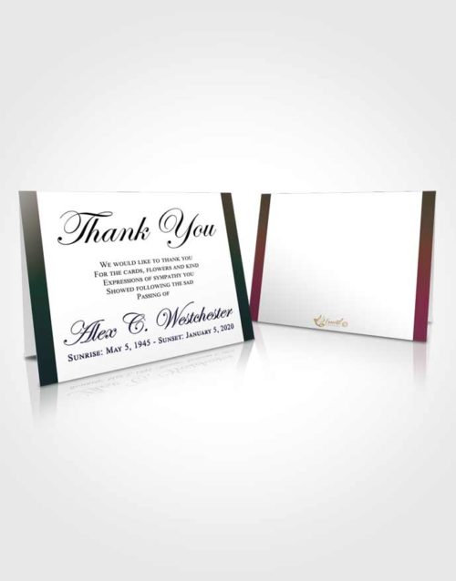 Funeral Thank You Card Template Harmonious Radiance