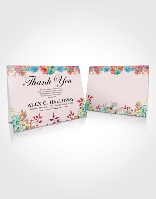 Funeral Thank You Card Template Humble Afternoon Succulents