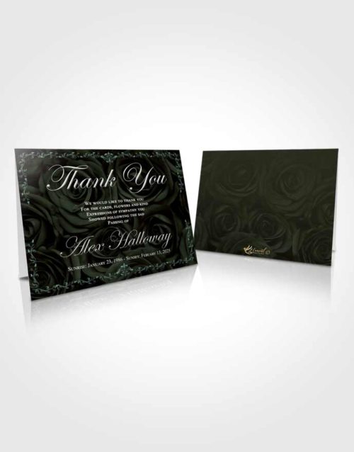 Funeral Thank You Card Template Noble Afternoon Royal Rose