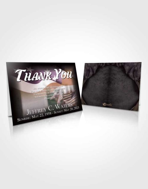 Funeral Thank You Card Template Noble American Dream