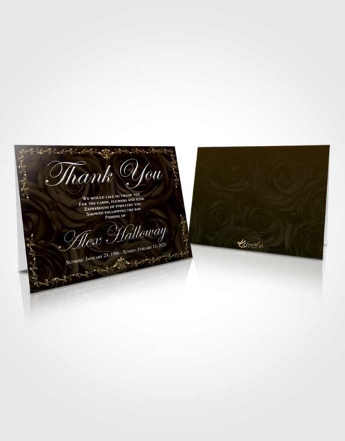 Funeral Thank You Card Template Pacific Afternoon Royal Rose