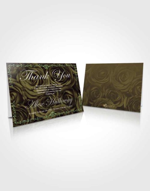 Funeral Thank You Card Template Respectful Afternoon Royal Rose
