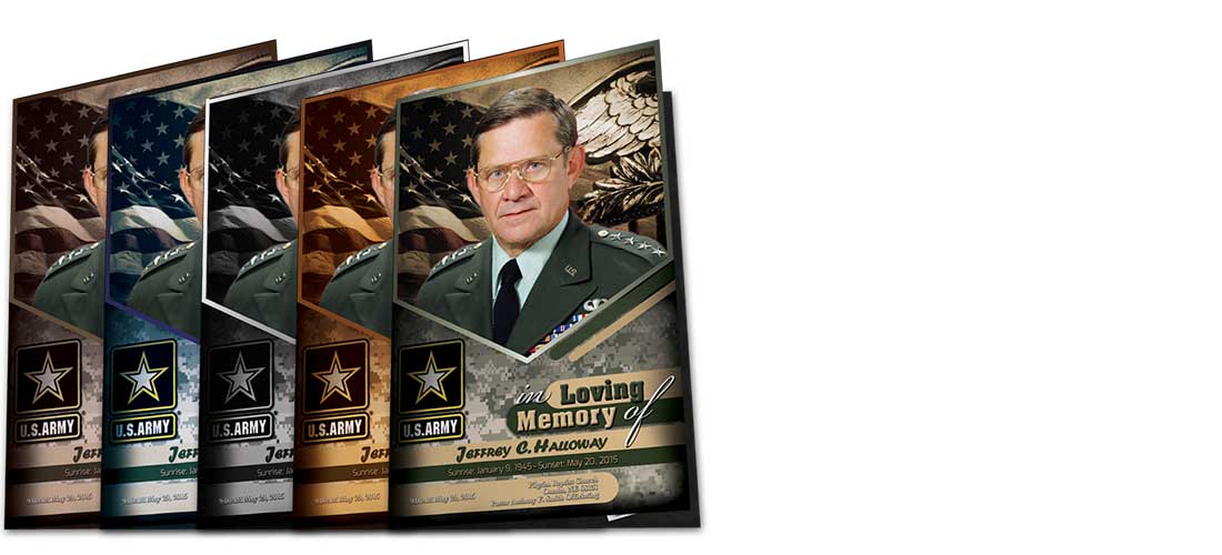 2nd Army Soldier Funeral Program Template