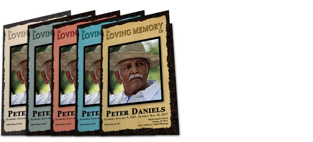 Outback Funeral Program Template