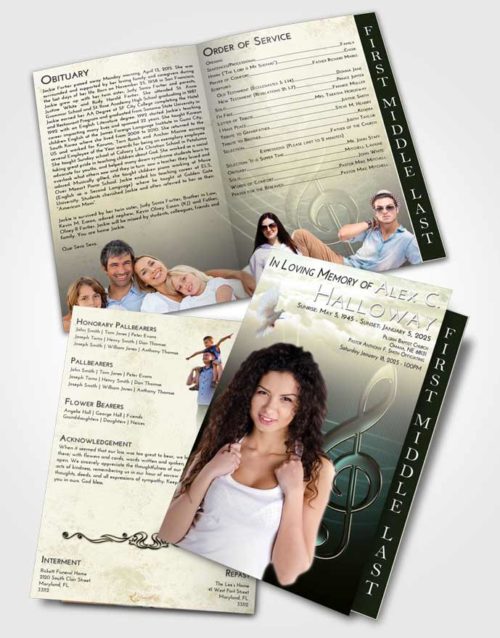 2 Page Graduated Step Fold Funeral Program Template Brochure At Dusk Allegro