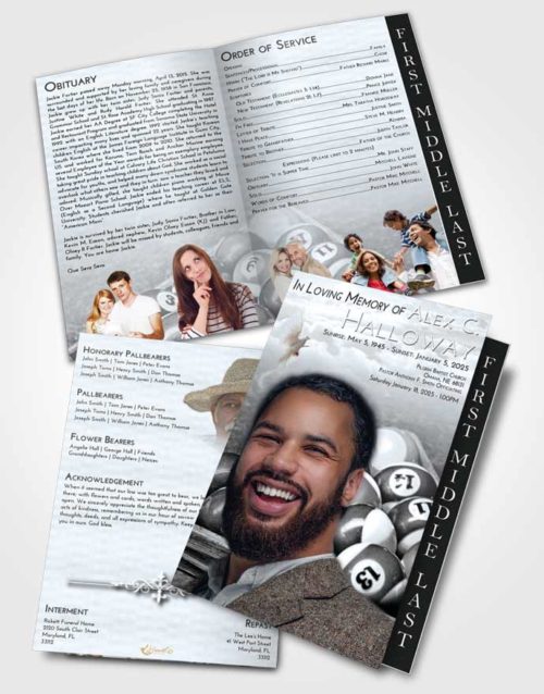 2 Page Graduated Step Fold Funeral Program Template Brochure Freedom Billiards Love