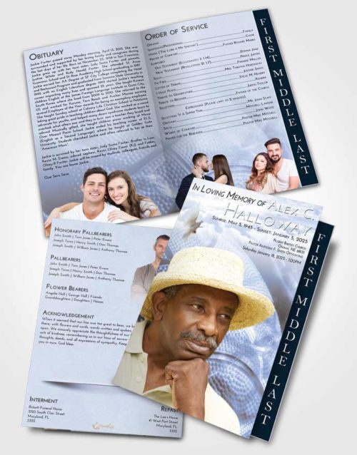 2 Page Graduated Step Fold Funeral Program Template Brochure Splendid Basketball Fame