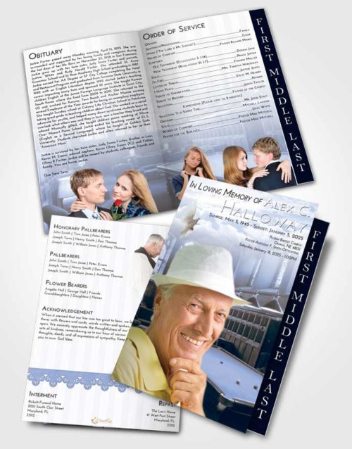 2 Page Graduated Step Fold Funeral Program Template Brochure Splendid Billiards Journey