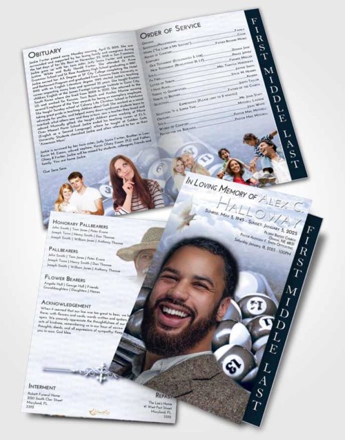 2 Page Graduated Step Fold Funeral Program Template Brochure Splendid Billiards Love