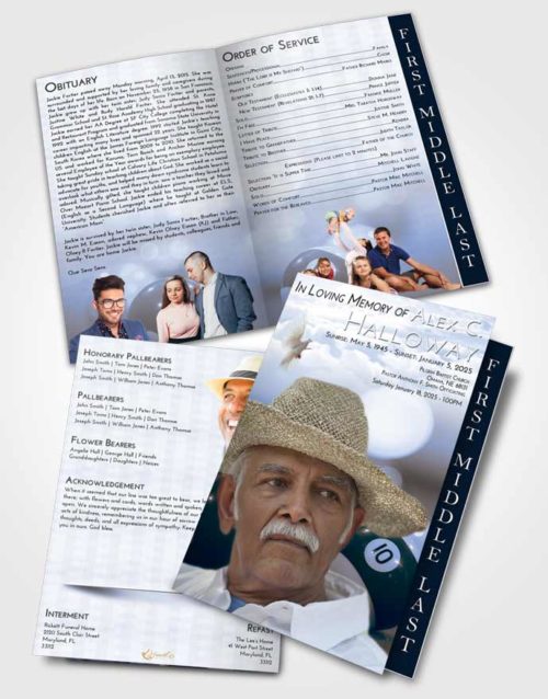 2 Page Graduated Step Fold Funeral Program Template Brochure Splendid Billiards Tranquility