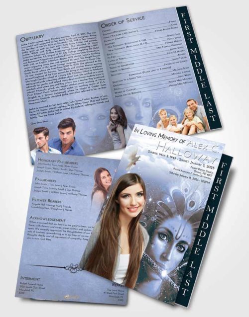 2 Page Graduated Step Fold Funeral Program Template Brochure Splendid Hindu Desire