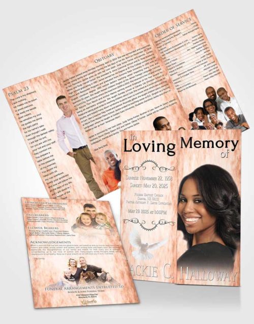 Obituary Funeral Template Gatefold Memorial Brochure Lovely Harmonics