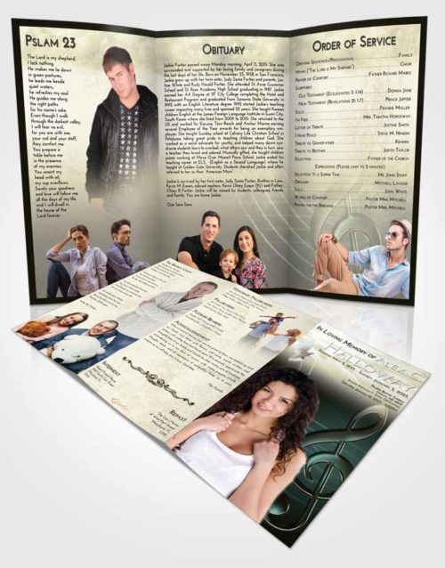 Obituary Template Trifold Brochure At Dusk Allegro