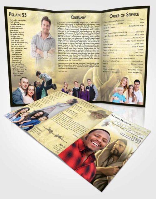 Obituary Template Trifold Brochure At Dusk Faith in Jesus