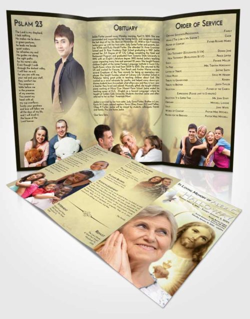 Obituary Template Trifold Brochure At Dusk Jesus our Lord