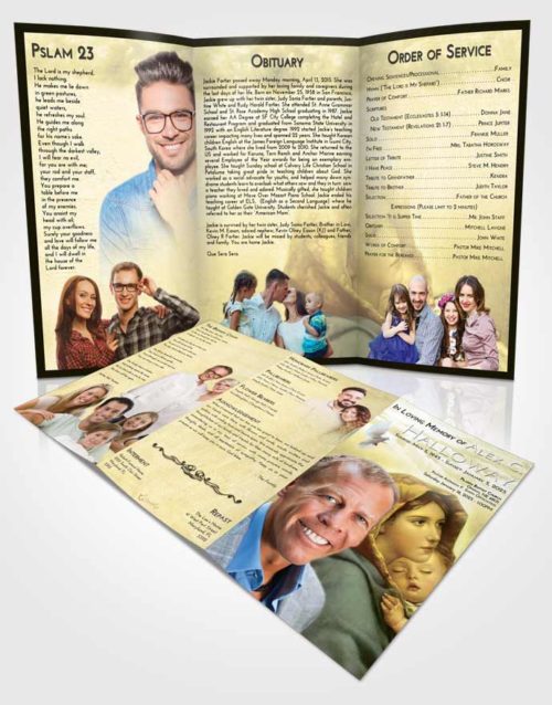 Obituary Template Trifold Brochure At Dusk Mother Mary