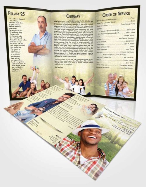 Obituary Template Trifold Brochure At Dusk National Park