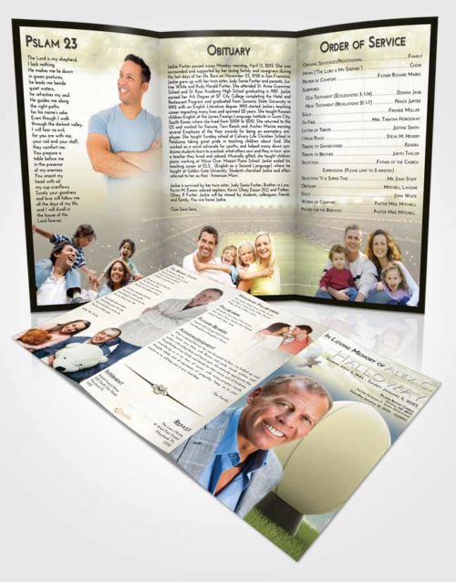Obituary Template Trifold Brochure At Dusk Rugby Honor