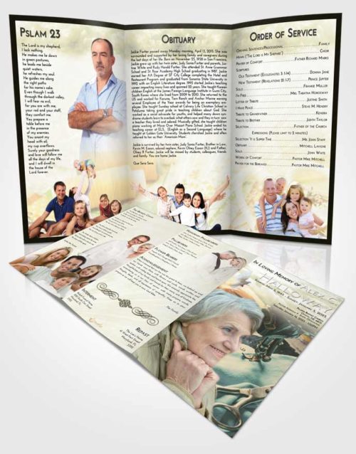 Obituary Template Trifold Brochure At Dusk Sewing Love