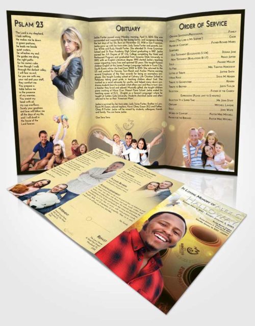 Obituary Template Trifold Brochure At Dusk Soccer Miracle
