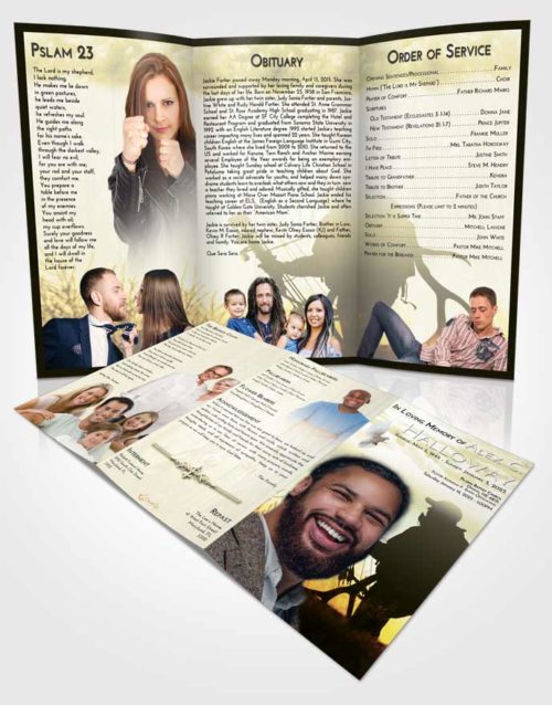 Obituary Template Trifold Brochure At Dusk The Hunt