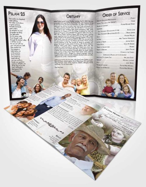 Obituary Template Trifold Brochure Evening Lord Shiva Excellence