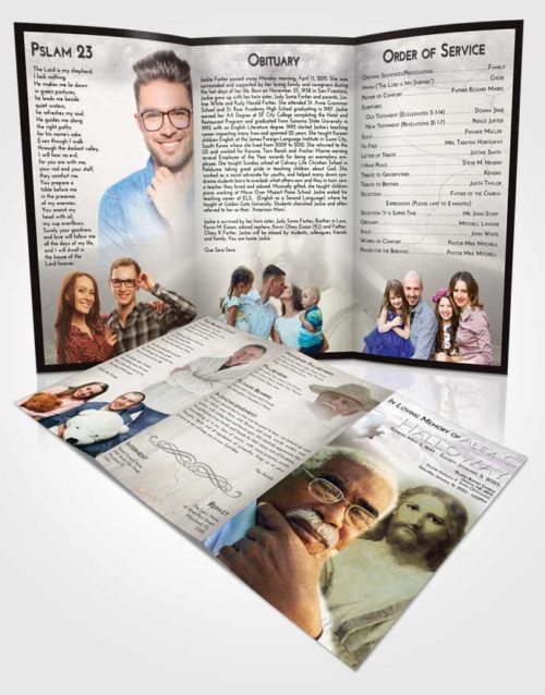 Obituary Template Trifold Brochure Evening Star of Jesus
