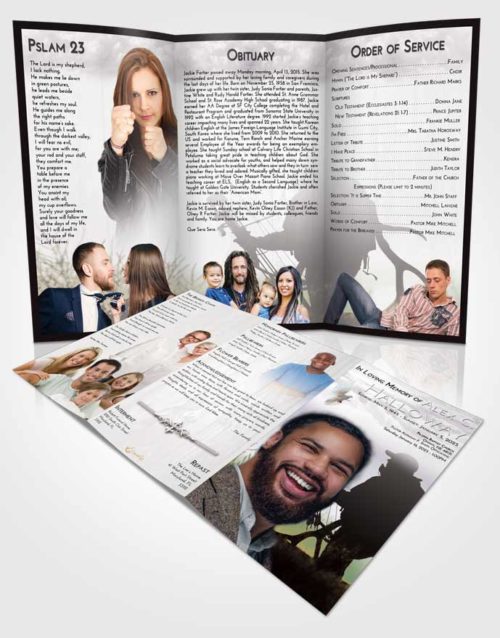 Obituary Template Trifold Brochure Evening The Hunt