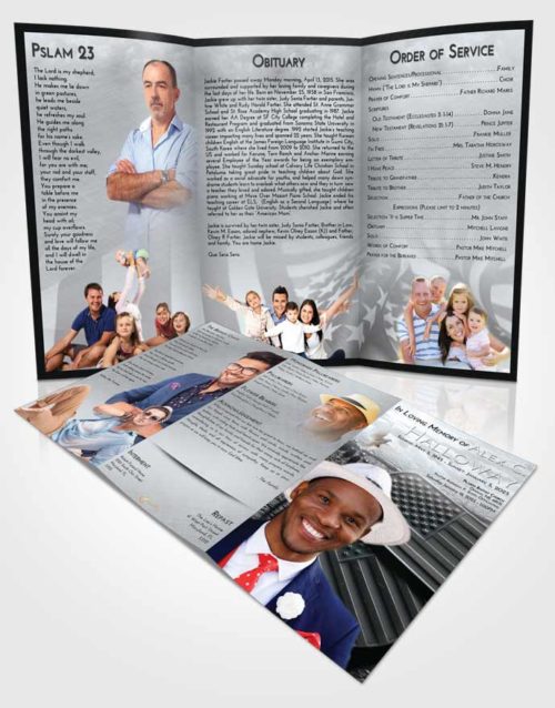 Obituary Template Trifold Brochure Freedom American Memory
