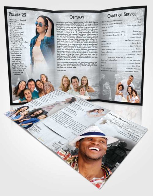 Obituary Template Trifold Brochure Freedom Army Life
