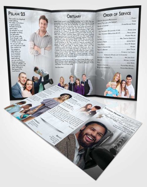 Obituary Template Trifold Brochure Freedom Boxing Day