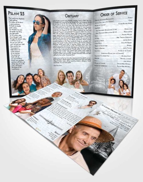 Obituary Template Trifold Brochure Freedom Boxing Victory