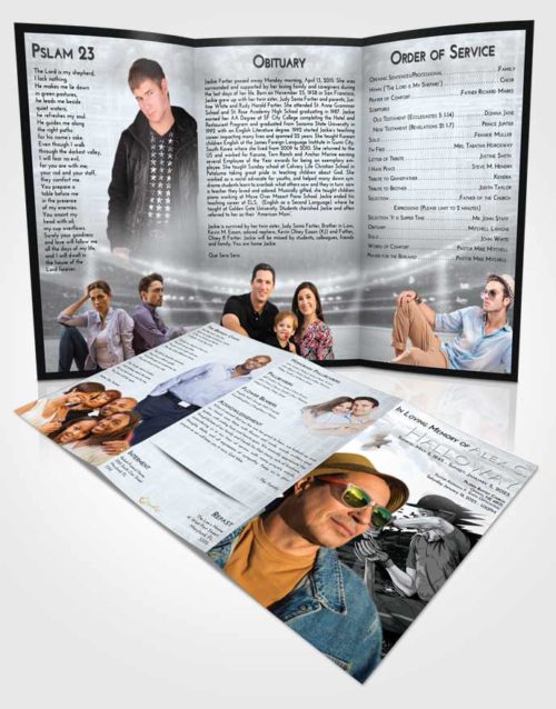 Obituary Template Trifold Brochure Freedom Cricket Surprise